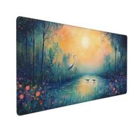 Alfombrilla Ratón Atardecer Mouse Pad Flor Alfombrilla Ratón xxl 1200x600x3mm, Tamaño Grande, Bordes Cosidos, Impermeable, Base de Goma Antideslizante, Mejora la Precisión y la Velocidad, Gaming D-938