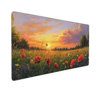 Alfombrilla Ratón Atardecer XXL 1200x600 mm Alfombrilla Escritorio Impermeable Flor Grande Mouse Pad Base Goma Antideslizante, Aumenta Precisión y Velocidad, Desk Mat para Jugadores, PC, Oficina 2S-11