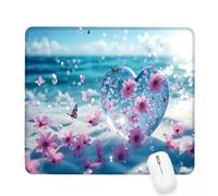 Alfombrilla Ratón Azul Alfombrilla de Ratón 240x200x3mm Mouse Pad Pequeño Amar con Base de Goma Antideslizante,Superficie Resistente a Salpicaduras,Portátil Mouse Pad,Oficina Casa,Regalos Mujer J-234