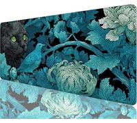 Alfombrilla Ratón Azul Alfombrilla Escritorio 800x300x3mm Tapete Gaming xxl Gato Tapete Escritorio Superficie Impermeable,Diseño Costura Doble Capa Acabado Suave Duradero Decoraciones Navideñas N1-388