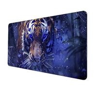 Alfombrilla Ratón Azul Alfombrilla Raton XXL 1000 x 500 x 3 mm, Impermeable Mouse Pad Tigre Mousepad con 3MM Bordes Cosidos Base de Goma Antideslizante Accesorios Gaming para Jugadores -hjw2506H6