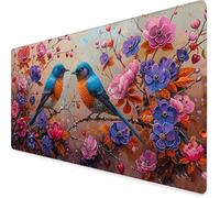 Alfombrilla Ratón Azul Alfombrilla Ratón XXL 1000x500mm, Mouse Pad PáJaro Mousepad con Base de Goma Antideslizante, Impermeable Tapete Escritorio Accesorios Gaming para Gamers, Regalo Mujer -yym2509FR