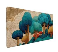 Alfombrilla Ratón Azul Alfombrilla Ratón XXL 1000x500x3mm, Mouse Pad Bosque Mousepad con Base de Goma Antideslizante, Impermeable Tapete Escritorio Accesorios Gaming para Gamers, PC -bby2509GB