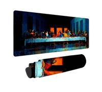 Alfombrilla Ratón Azul Alfombrilla Ratón XXL 700 x 300 mm, Mouse Pad La úLtima Cena Mousepad con 3MM Bordes Cosidos, Impermeable Tapete Escritorio para Jugadores, PC, Oficina, Regalo Mujer -zjn25097C