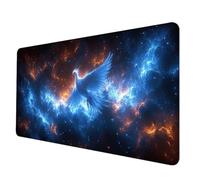 Alfombrilla Ratón Azul Alfombrilla Raton XXL 800 x 400 x 3 mm, Impermeable Mouse Pad FéNix Mousepad con 3MM Bordes Cosidos Base de Goma Antideslizante Accesorios Gaming para Jugadores -hjw2506FZ