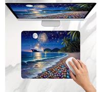 Alfombrilla Ratón Azul mar, Alfombrilla Gaming Pequeña 32 x 26 cm, Mousepad Delgado, Superficie Ultra-Suave, Bordes Anti-Deshilachado, Base de Goma Antideslizante, para Oficina, Home, Office j0j-1