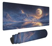 Alfombrilla Ratón Azul Marino Desk Mat Color Naranja Mouse Pad Alfombrilla Ratón Gaming 900x400mm Protector Escritorio Superficie Suave Impermeable, Base Antideslizante de Goma para Oficina hogar T384