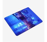 Alfombrilla Ratón Azul Mini Mousepad 29x24cm, Ciudad Alfombrilla Gaming, Tapete Escritorio con Bordes Cosidos, Protector Escritorio con Base Goma Antideslizante Oficina Accesorios Gaming S0-1220