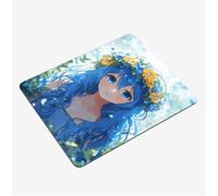 Alfombrilla Ratón Azul Mini Mousepad 42x35cm, Dibujos Animados Alfombrilla Gaming, Tapete Escritorio con Bordes Cosidos, Protector Escritorio con Base Goma Antideslizante Accesorios Gaming S0-1234