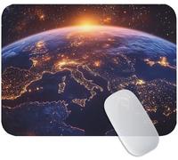 Alfombrilla Ratón Azul, Mouse Pad Gaming Tierra 240x200x3mm, Base de Goma Antideslizante, Duradera Alfombrilla de Ratón con Textura Premium, Pequeña Mouse Pad Portátil para Oficina y Juegos M3-493