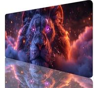 Alfombrilla Ratón Azul, Mouse Pad XXL 800x400x3mm, Alfombrilla Escritorio con Bordes Cosidos, Desk Mat on Base de Goma Antideslizantek, Accesorios Escritorio y Accesorios Gaming Regalos, LeóN 7-8938
