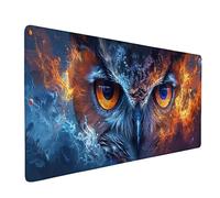 Alfombrilla Ratón Azul Mousepad XXL 900 x 300 mm, Impermeable Mouse Pad BúHo Alfombrilla Escritorio con Bordes Cosidos Base de Goma Antideslizante Accesorios Escritorio para Jugadores -ly250550