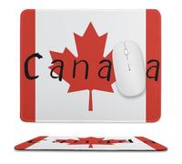 Alfombrilla Ratón Bandera De Canadá Antideslizante Mouse Pad Portátil Gaming Tapete para Gaming Mac Juegos 10X12In