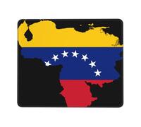 Alfombrilla Ratón Bandera Y Mapa De Venezuela Portátil Alfombrilla Gaming Suave Tapete Escritorio para Pc Portátil Juegos 10X12In