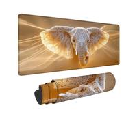 Alfombrilla Ratón Beige Alfombrilla Ratón XXL 800 x 300 mm, Mouse Pad Elefante Mousepad con Base de Goma Antideslizante, Impermeable Tapete Escritorio Accesorios Gaming para Gamers, PC -hjw2601HP