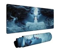 Alfombrilla Ratón Beso Impermeable Alfombrilla Escritorio 600 x 300 x 3mm Mouse Pad Mujer con Antideslizante Base de Goma para Tapete Escritorio Portatil Teclado y Raton Inalámbrico Regalo DBYH-8259