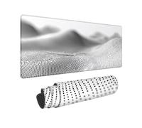 Alfombrilla Ratón Blanco Alfombrilla Escritorio Mouse Pad XXL 1000x500 mm Impermeable Mousepad Abstracto Tapete Escritorio con Base de Goma Antideslizante Desk Mat Protector Mesa Alfombra Raton Q-59