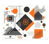 Alfombrilla Ratón Blanco Alfombrilla Ratón 290x240x3mm, Geometría Mouse Pad Protector Escritorio Superficie Lisa y Base de Goma Antideslizante Precisión Velocidad para Oficina PC, Regalo Mujer,Model55