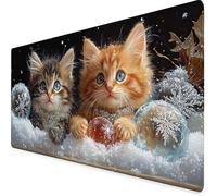 Alfombrilla Ratón Blanco Alfombrilla Ratón XXL 1500x800mm, Mouse Pad Gato Mousepad con Base de Goma Antideslizante, Impermeable Tapete Escritorio Accesorios Gaming para Gamers, Regalo Mujer -yym2509HP