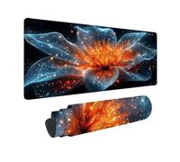 Alfombrilla Ratón Blanco Alfombrilla Ratón XXL 150x80cm, Mouse Pad Flor Mousepad con Base de Goma Antideslizante, Impermeable Tapete Escritorio Accesorios Gaming para Gamers, PC, Regalo -hjw2601FR