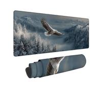 Alfombrilla Ratón Blanco Alfombrilla Ratón XXL 700 x 300 mm, Mouse Pad áGuila Mousepad con 3MM Bordes Cosidos, Impermeable Tapete Escritorio para Jugadores, PC, Oficina, Regalo Mujer -zjn2509R1