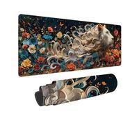 Alfombrilla Ratón Blanco Alfombrilla Ratón XXL 700x300mm, Mouse Pad LeóN Mousepad con 3MM Bordes Cosidos, Impermeable Tapete Escritorio para Jugadores, PC, Oficina, Home, Regalo Mujer -zjn25090C