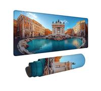 Alfombrilla Ratón Blanco Alfombrilla Ratón XXL 80x30cm, Mouse Pad Ciudad Mousepad con Base de Goma Antideslizante, Impermeable Tapete Escritorio Accesorios Gaming para Gamers, PC, Regalo -hjw2601Z9