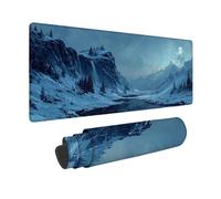 Alfombrilla Ratón Blanco Alfombrilla Ratón XXL 900x400mm, Mouse Pad Paisaje Mousepad con 3MM Bordes Cosidos, Impermeable Tapete Escritorio para Jugadores, PC, Oficina, Regalo Mujer -zjn2509MI70GI