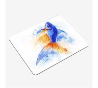 Alfombrilla Ratón Blanco Mini Mousepad 34x28cm, Azul Alfombrilla Gaming, Tapete Escritorio con Bordes Cosidos, Protector Escritorio con Base Goma Antideslizante Oficina Accesorios Gaming S0-1278
