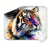 Alfombrilla Ratón Blanco Tigre, Alfombrilla Escritorio Pequeña 200 x 150 x 3 mm Mouse Pad Impermeable, Bordes Cosidos, Base Goma Antideslizante, Portátil, Mouse Pad, Diseño Fresco y Moderno t0s-80