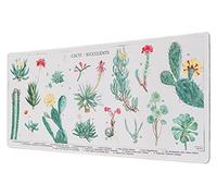 Alfombrilla ratón Botanical Cacti - Alfombrilla Gaming - Mousepad XXL/Alfombrilla XXL - Alfombrilla Escritorio Mujer - Tapete rato/Accesorio Gamer Mujer, Decoración Escritorio
