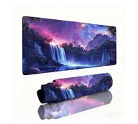 Alfombrilla Ratón Caer Alfombrilla Escritorio 700x300x3mm Cielo Estrellado Mouse Pad con Base de Goma Antideslizante, Mejora la Precisión y la Velocidad, Sujeción Estable en Superficies Oficina 0B-381