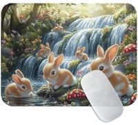 Alfombrilla Ratón Caer, Mouse Pad Gaming Conejo 240x200x3mm, Base de Goma Antideslizante, Duradera Alfombrilla de Ratón con Textura Premium, Pequeña Mouse Pad Portátil para Oficina y Juegos M3-281