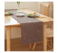 Alfombrilla ratón Camino de Mesa Lino Doble Capa Rectangular, decoración Moderna para la Oficina y el Hogar(Color7,30x180cm)