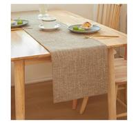 Alfombrilla ratón Camino de Mesa Lino Doble Capa Rectangular, decoración Moderna para la Oficina y el Hogar(Taupe,30x210cm)