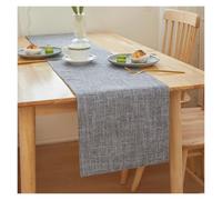 Alfombrilla ratón Camino de Mesa Lino Doble Capa Rectangular, decoración Moderna para Oficina Hogar(Color2,30x160cm)