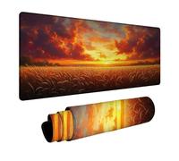 Alfombrilla Ratón Campo de Trigo Alfombrilla Ratón XXL 40 x 80 x 0.3cm Impermeable Mousepad Atardecer Bordes sellados Mayor precisión y Velocidad per Teclado Portatil Gaming Oficina Regalo DBYH-6244