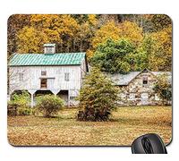 Alfombrilla Ratón, Casa Granero País Holandés Escena De Follaje De Otoño Alfombrilla Gaming Antideslizante Alfombrilla Raton Ergonómico Mousepad para Oficina Oficina 25X30Cm