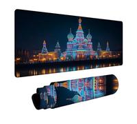 Alfombrilla Ratón Catedral de San Basilio Alfombrilla Ratón XXL 400x800x3 mm Impermeable Mousepad Paisaje Bordes sellados Mayor precisión y Velocidad per Teclado Portatil Gaming Oficina DBYH-8651