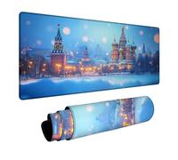 Alfombrilla Ratón Catedral de San Basilio Alfombrilla Ratón XXL 600x1400x3 mm Impermeable Mousepad Plaza Roja Bordes sellados Mayor precisión y Velocidad per Teclado Portatil Gaming Oficina DBYH-8648