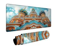 Alfombrilla Ratón Catedral de San Basilio Impermeable Alfombrilla Escritorio 90x40x0.3 cm Mouse Pad Paisaje con Antideslizante Base de Goma para Tapete Escritorio Teclado y Raton Inalámbrico DBYH-8716