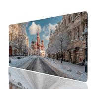 Alfombrilla Ratón Catedral de San Basilio Mouse Pad Paisaje Impermeable Mousepad 70x30x0.3cm como Alfombrilla Escritorio con Base Goma Antideslizante para Laptop Teclado y Raton Inalámbrico Model6865