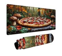 Alfombrilla Ratón Champiñón Alfombrilla Ratón XXL 300 x 600 x 3 mm Impermeable Mousepad Pizza Bordes sellados Mayor precisión y Velocidad per Teclado Portatil Gaming Oficina Regalo Hombre DBYH-5511