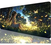 Alfombrilla Ratón Chica Alfombrilla Escritorio 700x300x3mm Tapete Gaming xxl Mariposa Tapete Escritorio Superficie Impermeable,Diseño Costura Doble Acabado Suave Duradero Decoraciones Navideñas N1-797