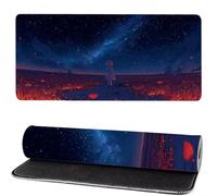 Alfombrilla Raton Chica Cielo Estrellado Mouse Pad 900x500x3mm Gaming Mouse Pad Superficie Inferior Antideslizante Movimiento Ratón más Suave Alfombrilla Escritorio Mejora Precision y Velocidad ks-526