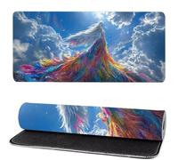 Alfombrilla Raton Chica, Nubes Mouse Pad 800 x 400 x 3mm Gaming Mouse Pad, Superficie Inferior Antideslizante, Movimiento Ratón más Suave, Alfombrilla Escritorio, Mejora Precision y Velocidad ks-506