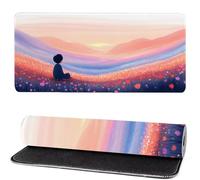 Alfombrilla Raton Chico, Oscuridad Mouse Pad 700x300x3mm Gaming Mouse Pad, Superficie Inferior Antideslizante, Movimiento Ratón más Suave, Alfombrilla Escritorio, Mejora Precision y Velocidad ks-473