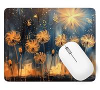 Alfombrilla Ratón Cielo Estrellado Alfombrilla de Ratón 290 x 240 mm Mouse Pad Pequeño con Base de Goma Diente de león Antideslizante, Superficie Resistente a Salpicaduras, Portátil Mouse Pad p1j-69