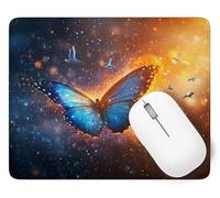 Alfombrilla Ratón Cielo estrellado Alfombrilla de Ratón 360 x 300 mm Mouse pad Pequeño con Base de Goma Mariposa Antideslizante, Superficie Resistente a Salpicaduras,Portátil Mouse Pad Regalos p1j-765