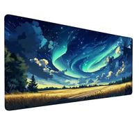 Alfombrilla Raton Cielo Estrellado Alfombrilla Ratón XXL 600x300x3mm Mouse Pad Grande Gaming Campo Patrón, Superficie Impermeable, Base Goma Antideslizante, Desk Mat para Jugadores,Oficina, Model 565